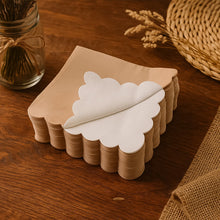 Disposable Scalloped Edge Tissue Napkins Set (120 Pc) - justgrabit.in | Just Grab It
