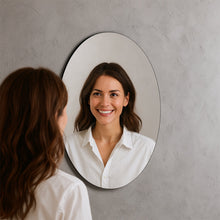 Elegant Oval Frameless Wall Mirror for Home & Office Decor (6 Pc) - justgrabit.in | Just Grab It