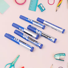 Premium Permanent Blue Marker Pen Set (6 Pcs Set) - justgrabit.in | Just Grab It