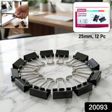 25mm Black Binder Clips (12 Pc) - justgrabit.in | Just Grab It
