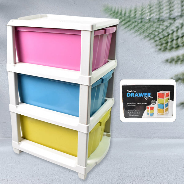 3 Layer Plastic Drawer Storage Organizer (1 Pc) - justgrabit.in | Just Grab It