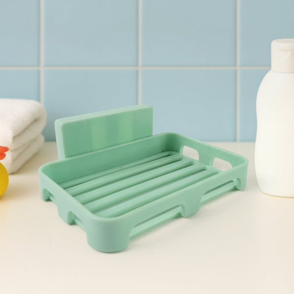 Multipurpose Wall - Mount Soap Dish with Self - Draining Slotted Base (1 Pc) - justgrabit.in | Just Grab It