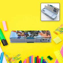 Double Sided Magnetic Geometry Box, Pencil Box with Calculator and Sharpener for Boys Art Plastic Pencil Box for Girls and Boys - justgrabit.in | Just Grab It