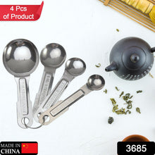 Stainless Steel Measuring Spoons Set - 4pcs, Anti - Rust for Kitchen & Baking - justgrabit.in | Just Grab It