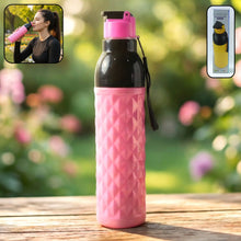 Plastic 1000 ML ApproxDiamond Pattern Leakproof Water Bottle (1 Pc) - justgrabit.in | Just Grab It