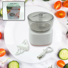 Portable Mini Food Processor Chopper Electric Veggie Chopper 3 Blades With Charching Cable Type C, Vegetable Chopper, Garlic Chopper Food Grinder for Chopping Ginger, Pepper Chili, Onion, Fruit, Meat - Justgrabit Inc.