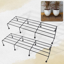 Metal Rectangle Flower plant stand for balcony (60×20 Cm / 2 Pc Set) - justgrabit.in | Just Grab It