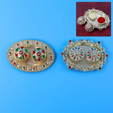 Meenakari Roli–Chawal Pooja Thali - (1 Pc / Mix design) - justgrabit.in | Just Grab It