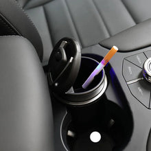 Portable Car Ashtray with Lid and Blue LED Light (1 Pc) - justgrabit.in | Just Grab It