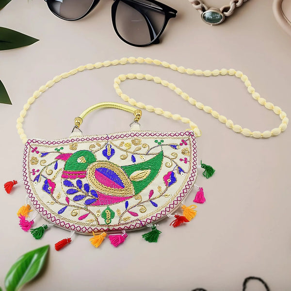 Traditional handbag, Rajasthani Jaipuri Cotton Bag (1 Pc) - justgrabit.in | Just Grab It