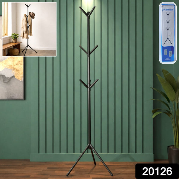 Floor Standing Metal Coat Rack Stand with Multi Hooks - justgrabit.in | Just Grab It