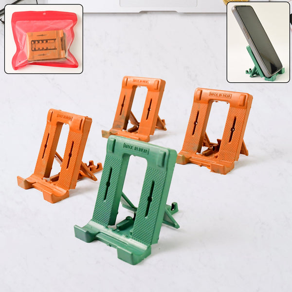Adjustable 4 Steps Foldable Mobile Stand Holder (4 pc) - justgrabit.in | Just Grab It