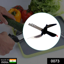 Stainless Steel 4 in 1 Clever Cutter, Black - justgrabit.in | Just Grab It
