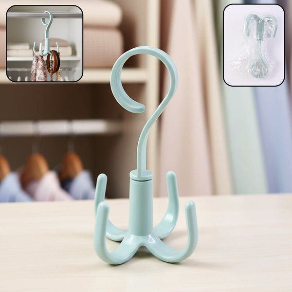 Premium 360° Rotating Multi Hook Closet Organizer Hanger (1 Pc) - justgrabit.in | Just Grab It