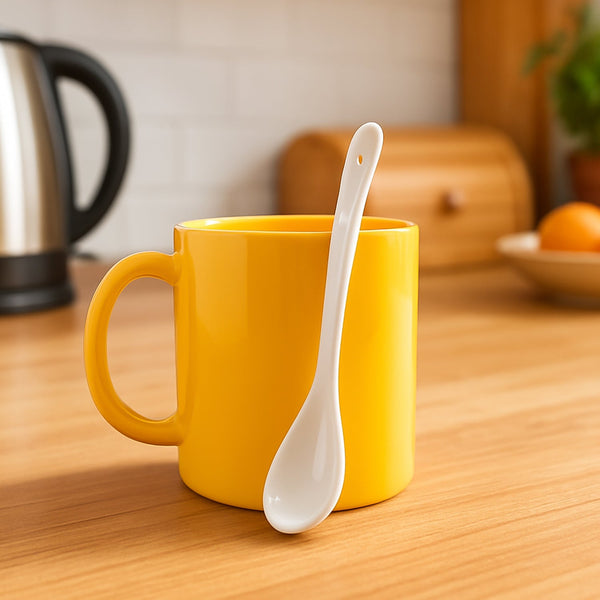 Elegant Plastic Mug with Matching Spoon - justgrabit.in | Just Grab It