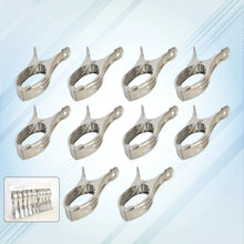 Stainless Steel Clothes pins Beach Towel Clips (10 Pcs Set) - Justgrabit Inc.