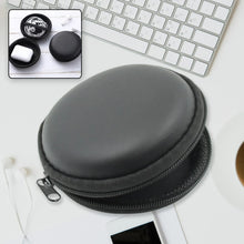Cute Round Earphone Carrying Case - Multi - Use Pocket Pouch for Headphones, Cables, Coins, Airpods & More - justgrabit.in | Just Grab It