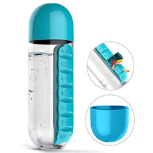 Multi - Use Pill & Water Bottle for Travel (600 Ml, Mix Color) - Justgrabit Inc.