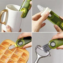 3 - in - 1 Multifunctional Bottle & Cup Cleaning Brush – Lid & Cover Scrubber for Kitchen (1 Pc) - Justgrabit Inc.