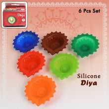 Silicone Diya for Diwali Attractive Design Colourful Diya Combo, Diwali (6 Pcs Set) - justgrabit.in | Just Grab It