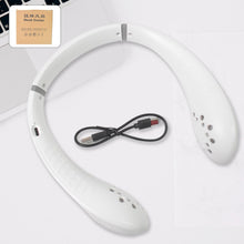 Portable USB Rechargeable Neck Fan – Wearable, 3 Speeds, Headphone Design - justgrabit.in | Just Grab It