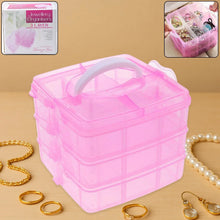 Versatile 18 - Grid 3 - Layer Transparent Plastic Organizer Box with Adjustable Dividers for Jewelry & Fishing Hooks - justgrabit.in | Just Grab It
