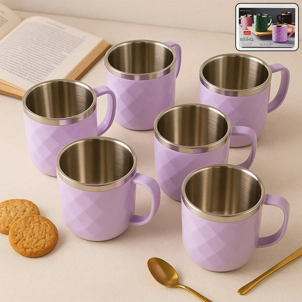 Apex Silika Approx 200 ml Tea Cup (6 Pc) - Justgrabit Inc.