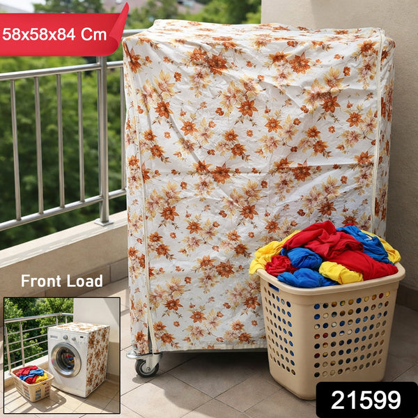 Waterproof Washing Machine Cover for Front Load Machines 58x58x84 cm (1 Pc) - justgrabit.in | Just Grab It
