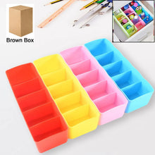 Desktop Storage Organizer Box Set - 5 Grid Compartments for Clothing, Underwear, Socks & Ties (4 - Piece) - Justgrabit Inc.