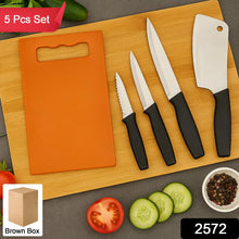 Chopping Board with Knife Set (Pack of 5) - Justgrabit Inc.