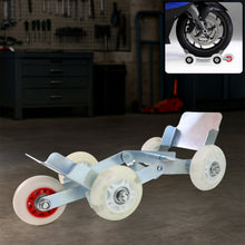 Heavy - Duty Motorcycle Front Wheel Parking Roller Stand (1 Pc) - justgrabit.in | Just Grab It