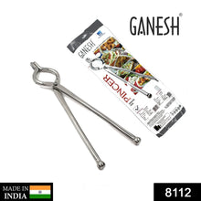 Ganesh Premium Quality Unbreakable Stainless Steel Goti Sandsi / Sansi / Pakkad / Pincer / Chimta / Tongs / Utensil Holder Smart Kitchen Tool - 8mm - Justgrabit Inc.