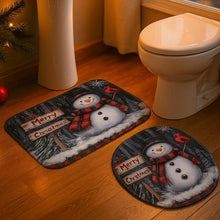 3 in 1 Christmas - Themed Bathroom Mat - (1 Set) - justgrabit.in | Just Grab It
