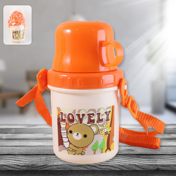 Lovely Cartoon Printed Plastic Cup with Lid (Approx. 350 ML, 1 Pc) - justgrabit.in | Just Grab It