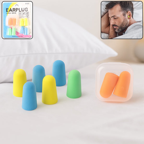Soft Foam Noise - Cancelling Earplugs 4 pairs - justgrabit.in | Just Grab It