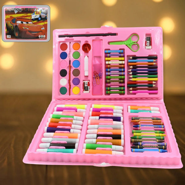 17978 Art Set Kids Art Supplies Coloring Case Kit Painting & Drawing Sets for Kids Boys Girls Gifts Toys Age 4 & Above - Mix Colors, Kids Colorful Bag (86 Pcs Set) - Justgrabit Inc.