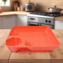 Plastic Plates with Dipping Saucer & Round Dip Part (1 Pc / 18×16 Cm / 1 Pc) - justgrabit.in | Just Grab It