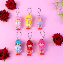 Cute Mini Doll Hanging Keychain Set (6 Pc Mix Color) - justgrabit.in | Just Grab It