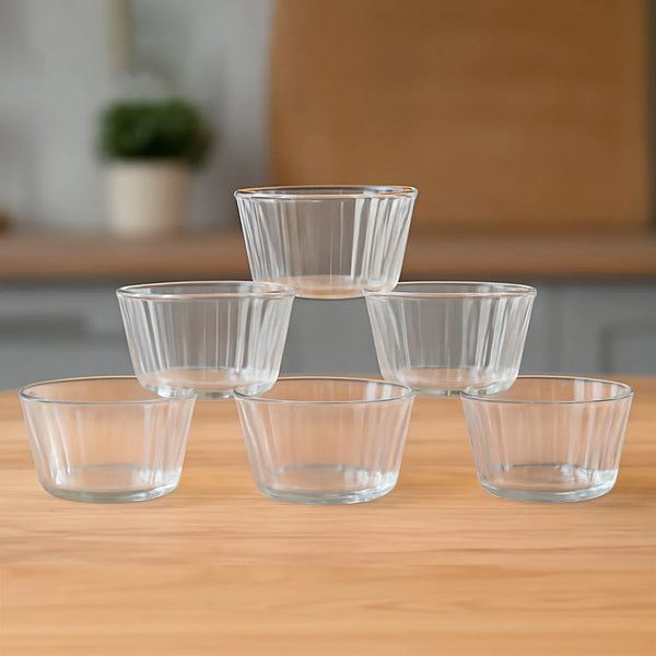 Premium Transparent Plastic Dessert Bowl Set – 6 Pieces - Justgrabit Inc.