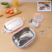 Qunic Stainless Steel Snack Lunch Box (With Small Box) - Justgrabit Inc.