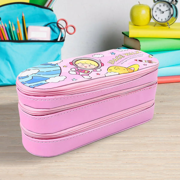 3 Layer Large Capacity With Multi - Functional Pencil Case (1 Pc) - justgrabit.in | Just Grab It