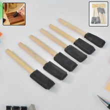 Multipurpose Sponge Brushes for Painting with Wooden Handles (6 Pcs Set) - Justgrabit Inc.