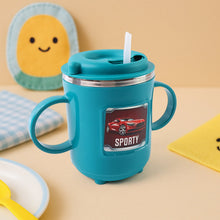 Supermom Kids Sporty Sipper Mug with Straw and Dual Handles Approx 300ml (1 Pc) - justgrabit.in | Just Grab It