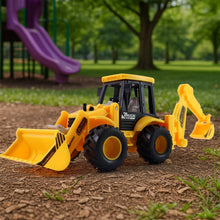 LALA Friction Powered JCB Style Backhoe Loader Construction Toy Truck for Kids (1 Pc) - justgrabit.in | Just Grab It