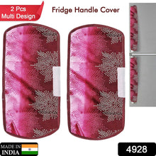 Fridge Cover Handle Cover Polyester High Material Cover For All Fridge Handle Use ( Set Of 2 Pcs ) Multi Design - justgrabit.in | Just Grab It