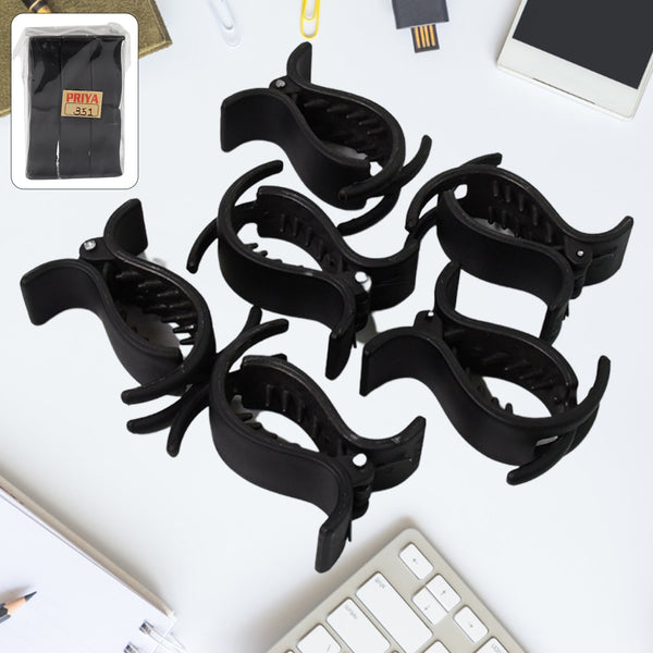 Big Hair Clips for Girls Kids Hair Accessories (6 Pcs Set / Black) - justgrabit.in | Just Grab It