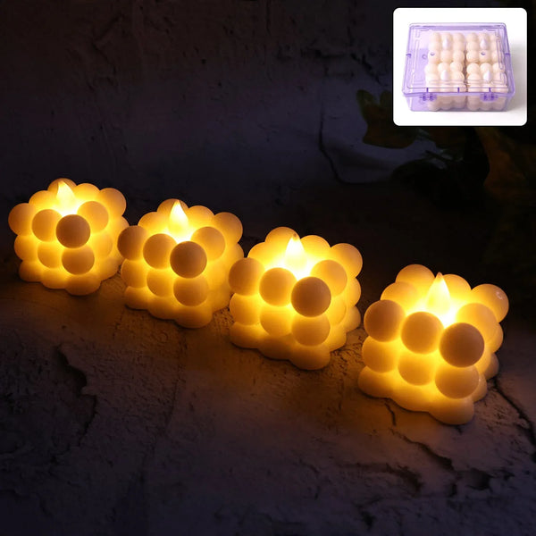 Decorative LED Bubble Candles (4 Pc / Set) - justgrabit.in | Just Grab It