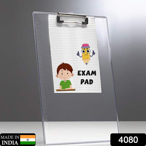 Transparent Premium Exam Pad with Centimeter Measuring Side for Students - justgrabit.in | Just Grab It