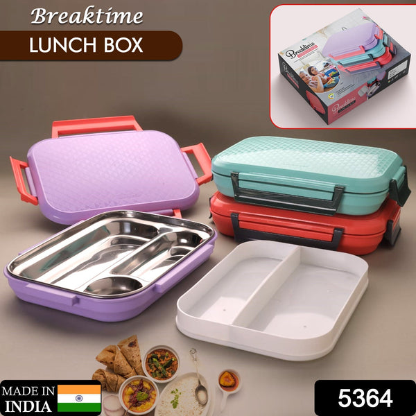 Premium Multi - Compartment Steel Lunch Box for Office, School & Travel - justgrabit.in | Just Grab It