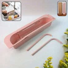 Over - Sink Expandable Sink Caddy with Dual Towel Bar & Drip Tray - justgrabit.in | Just Grab It